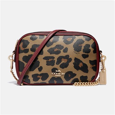 coach animal print bag|crossbody leopard print bag.